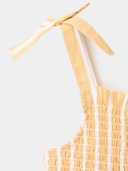 Mango Yellow Stripe Wide Leg Jumpsuit - Image 5 of 6