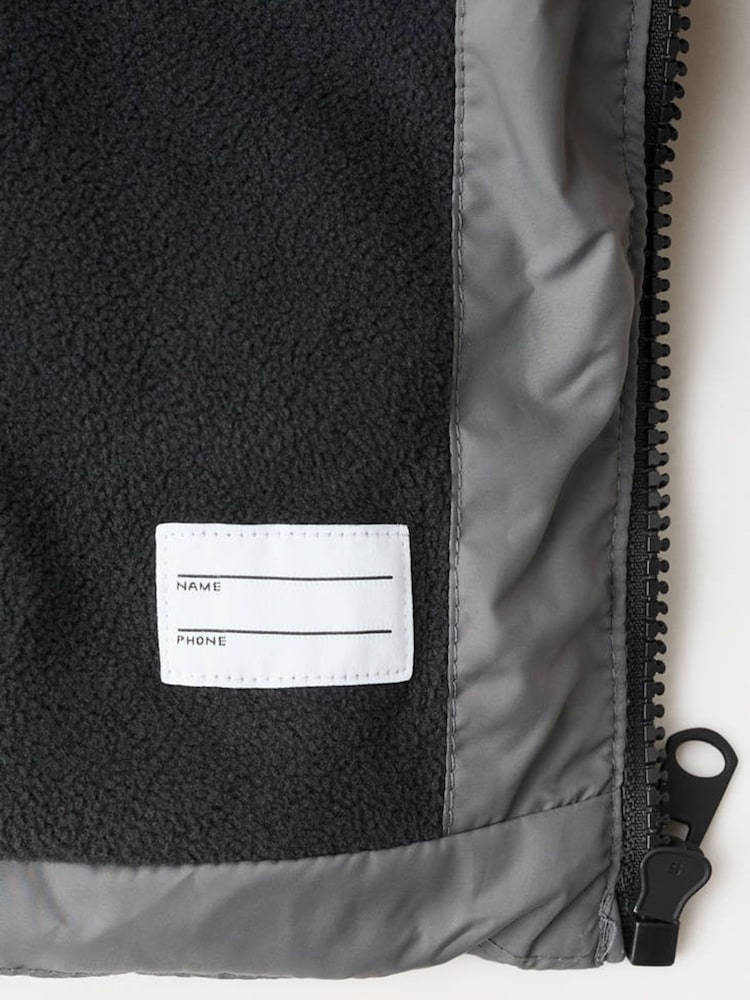 Mango Grey Padded Hooded Puffer Jacket - Image 4 of 4 Mango Grey Padded Hooded Puffer Jacket - Image 4 of 4