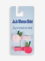 JoJo Maman Bébé Rust 2-Pack Fruit Pom Pom Clips - Image 2 of 2