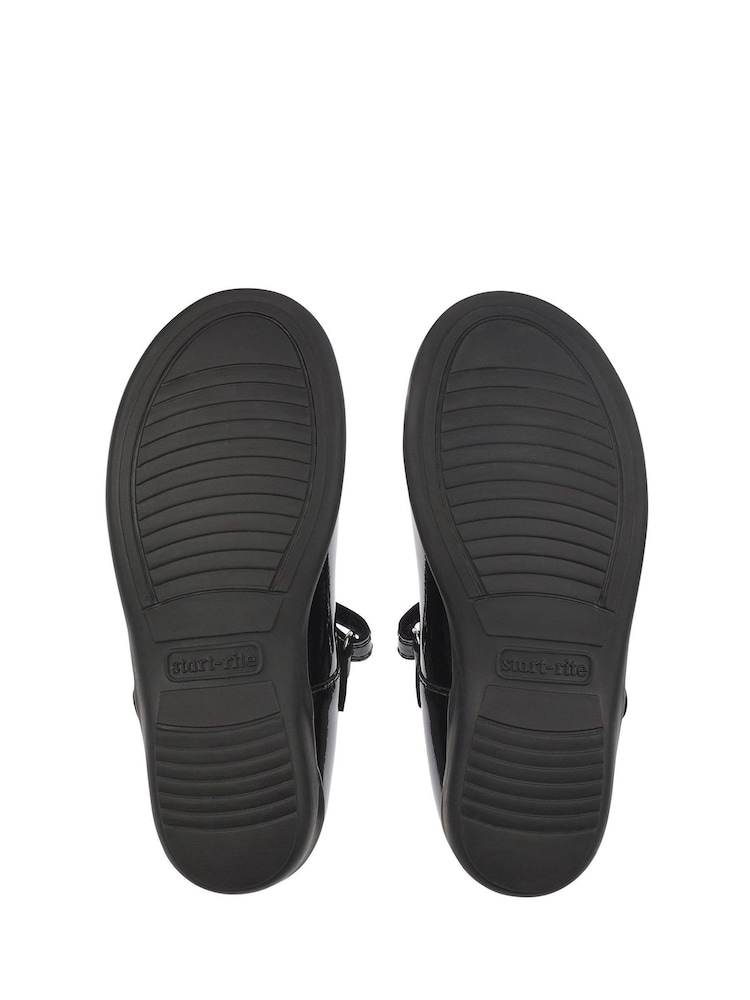 Start-Rite Poppy Black Patent Leather T Bar School Shoes - Image 6 of 6