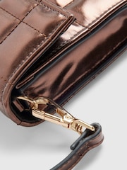 River Island Brown Lila PU Quilted Clutch Bag - Image 6 of 6