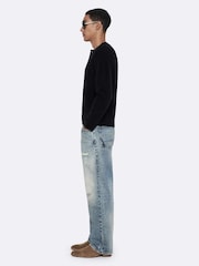AllSaints Black Wulf Henley Jumper - Image 5 of 8