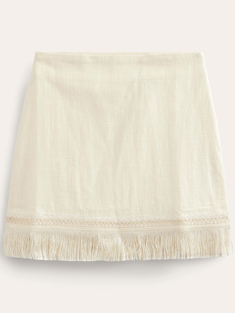 Boden Cream Fringe Detail Mini Skirt - Image 5 of 5 Boden Cream Fringe Detail Mini Skirt - Image 5 of 5