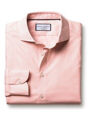 Charles Tyrwhitt Pink Slim Fit Ditsy Floral Print Non-Iron 100% Cotton Print Shirt - Image 5 of 7