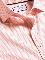 Charles Tyrwhitt Pink Slim Fit Ditsy Floral Print Non-Iron 100% Cotton Print Shirt - Image 6 of 7