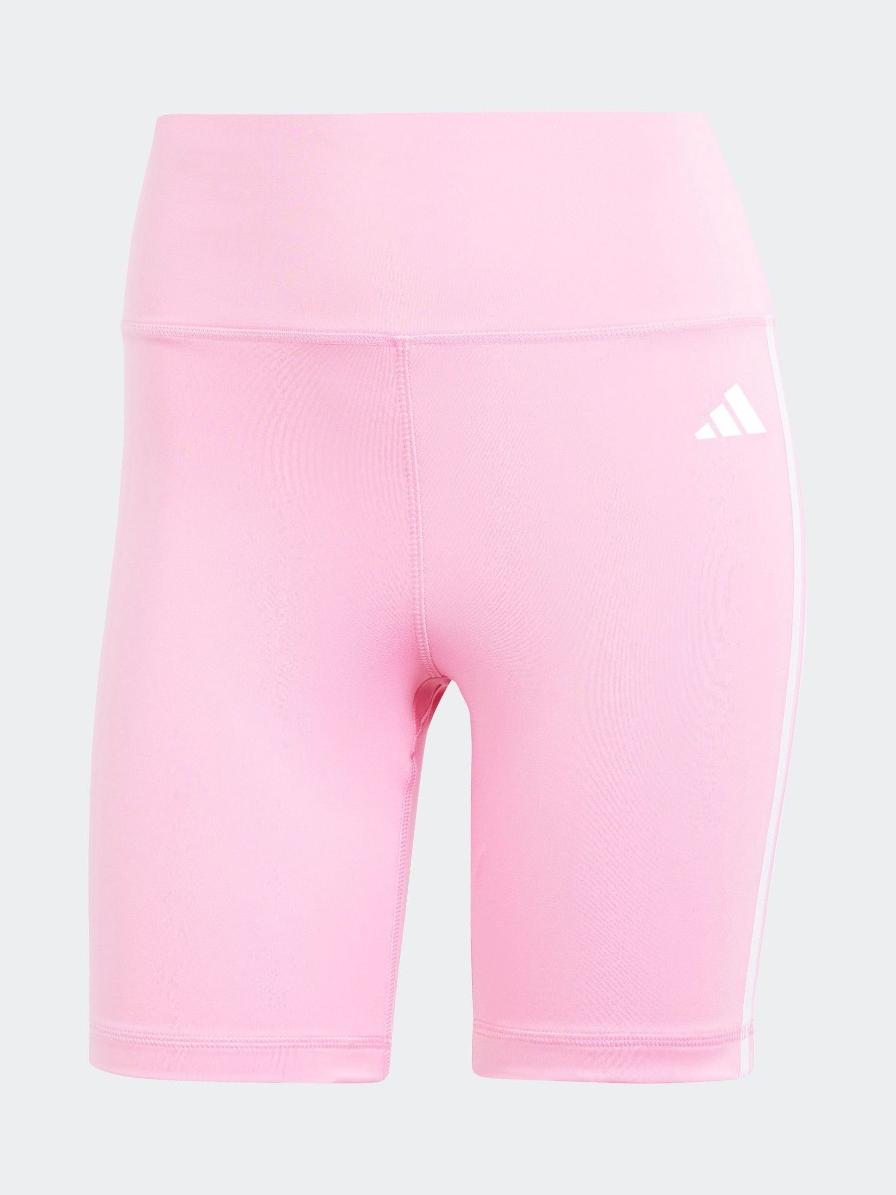 Buy adidas Pink Training Essentials 3 Stripes High Waisted Short Leggings from Next Luxembourg