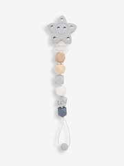 JoJo Maman Bébé Grey Silicone Soother Clip - Image 1 of 3