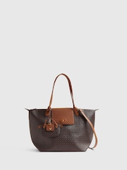 River Island Blue Esme PU Flap Shopper Bag - Image 2 of 6