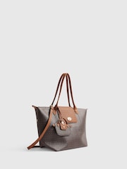 River Island Blue Esme PU Flap Shopper Bag - Image 3 of 6
