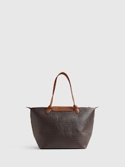 River Island Blue Esme PU Flap Shopper Bag - Image 4 of 6