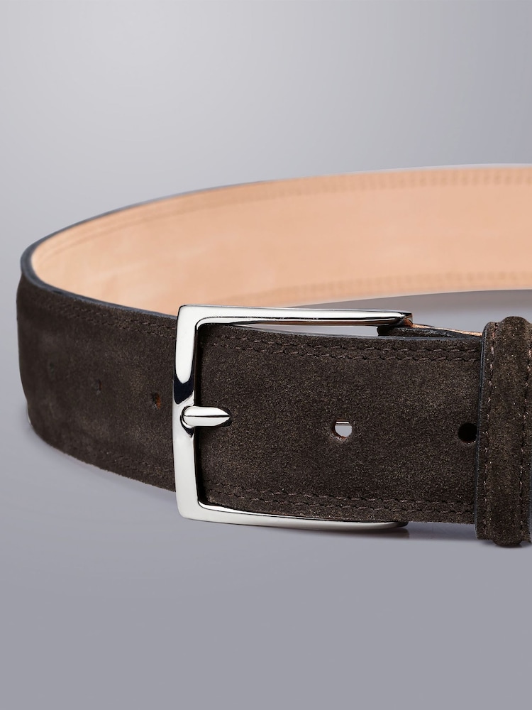 Charles Tyrwhitt Brown Suede Made In England Belt - Image 1 of 3