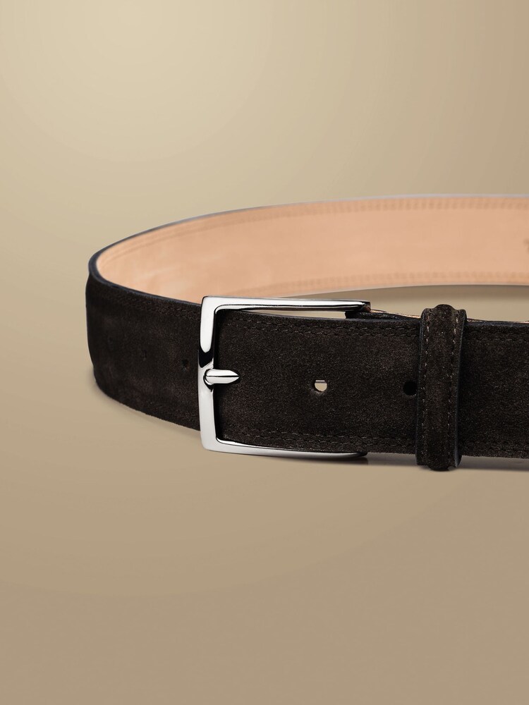 Charles Tyrwhitt Brown Suede Made In England Belt - Image 2 of 3