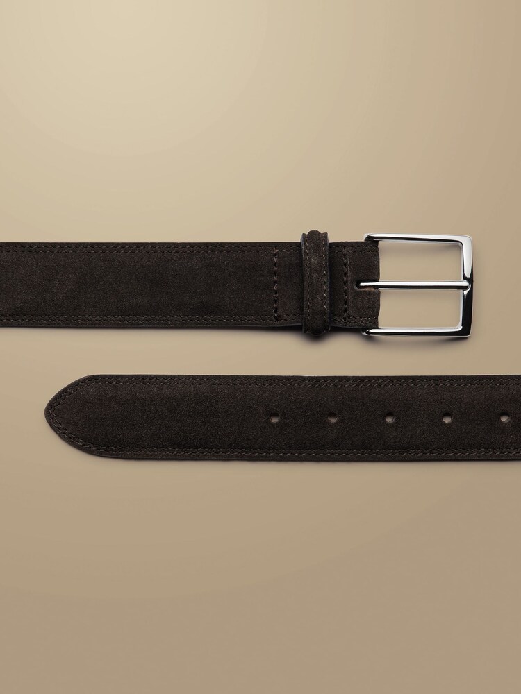 Charles Tyrwhitt Brown Suede Made In England Belt - Image 3 of 3