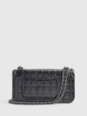 River Island Black Lila PU Quilted Shoulder Bag - Image 2 of 6
