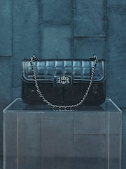 River Island Black Lila PU Quilted Shoulder Bag - Image 3 of 6