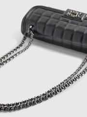 River Island Black Lila PU Quilted Shoulder Bag - Image 4 of 6