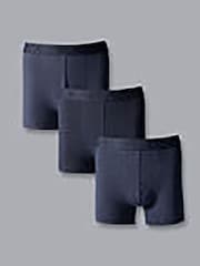 Charles Tyrwhitt Blue Cotton Stretch Jersey Trunks 3 Pack - Image 1 of 2