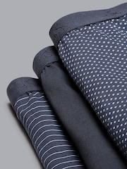 Charles Tyrwhitt Blue Cotton Stretch Jersey Trunks 3 Pack - Image 2 of 2