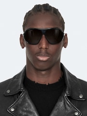 AllSaints Black Reed Biker Jacket - Image 6 of 8