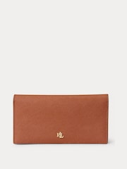 Lauren Ralph Lauren Crosshatch odinė plona piniginė-Wlt-Med Piniginės - 1 paveikslėlis iš 3
