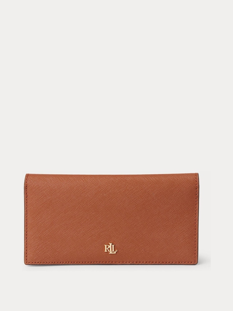 Lauren Ralph Lauren Crosshatch odinė plona piniginė-Wlt-Med Piniginės - 1 paveikslėlis iš 3