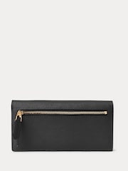 Lauren Ralph Lauren Black Crosshatch Leather Slim Wallet-Wlt-Med Purses - Image 2 of 3