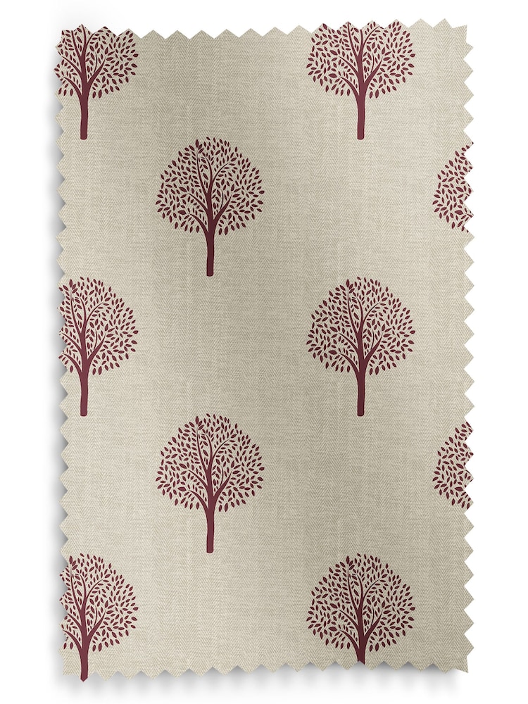 Emily Bond Mulberry Burgundy Yew Tree Made to Measure Curtains - Image 9 of 9