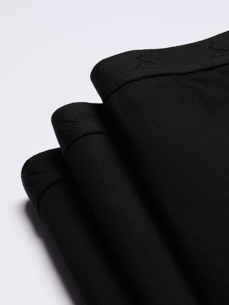 Charles Tyrwhitt Black Cotton Stretch Jersey Trunks 3 Pack - Image 3 of 3