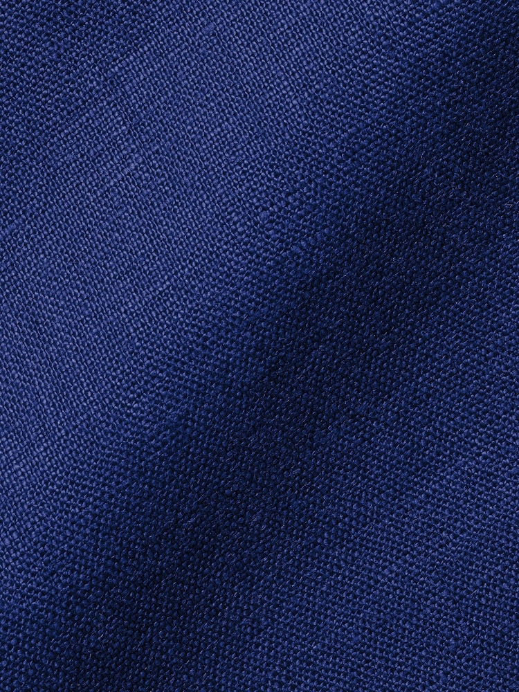 Charles Tyrwhitt Blue Plain Pure 100% Linen Slim Fit Shirt - Image 6 of 6