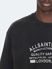 AllSaints Black Abode Short Sleeve Crew Neck T-Shirt - Image 4 of 8