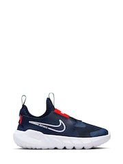 Nike Navy Flex Runner 2 Junior Trainers - Image 1 of 10