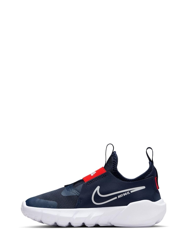 Nike Navy Flex Runner 2 Junior Trainers - Image 2 of 10