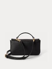 Lauren Ralph Lauren Black Marcy Leather Top Handle Wallet On Chain - Image 4 of 7