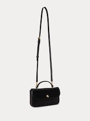 Lauren Ralph Lauren Black Marcy Leather Top Handle Wallet On Chain - Image 5 of 7