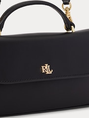 Lauren Ralph Lauren Black Marcy Leather Top Handle Wallet On Chain - Image 7 of 7