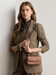 Lauren Ralph Lauren Brown Marcy Leather Top Handle Wallet On Chain - Image 2 of 8