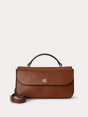 Lauren Ralph Lauren Brown Marcy Leather Top Handle Wallet On Chain - Image 3 of 8