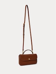 Lauren Ralph Lauren Brown Marcy Leather Top Handle Wallet On Chain - Image 5 of 8
