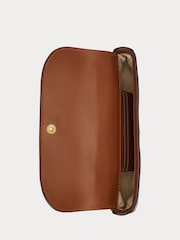Lauren Ralph Lauren Brown Marcy Leather Top Handle Wallet On Chain - Image 7 of 8