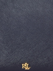 Lauren Ralph Lauren Blue Danni 26 Crosshatch Leather Shoulder Bag - Image 4 of 7