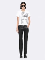 AllSaints Black Riella Trousers - Image 3 of 8