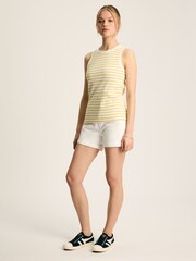 Joules Harbour Cream & Yellow Striped Jersey Vest - Image 4 of 7