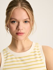Joules Harbour Cream & Yellow Striped Jersey Vest - Image 5 of 7