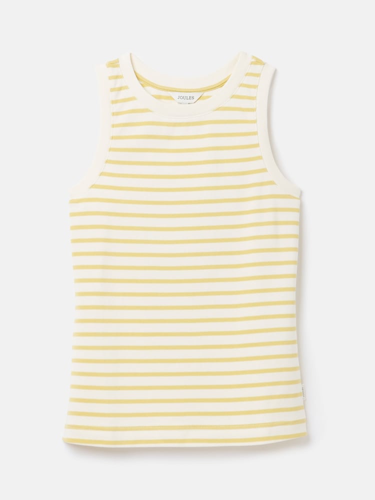 Joules Harbour Cream & Yellow Striped Jersey Vest - Image 7 of 7