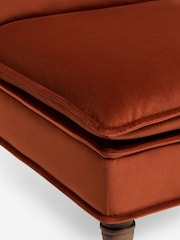 Laura Ashley Annaly Velvet Terracotta Nordan Armless Accent Chair - Image 9 of 9