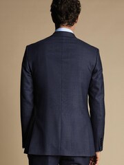 Charles Tyrwhitt Blue Slim-Fit Heather Prince of Wales Suit Jacket - Image 2 of 5