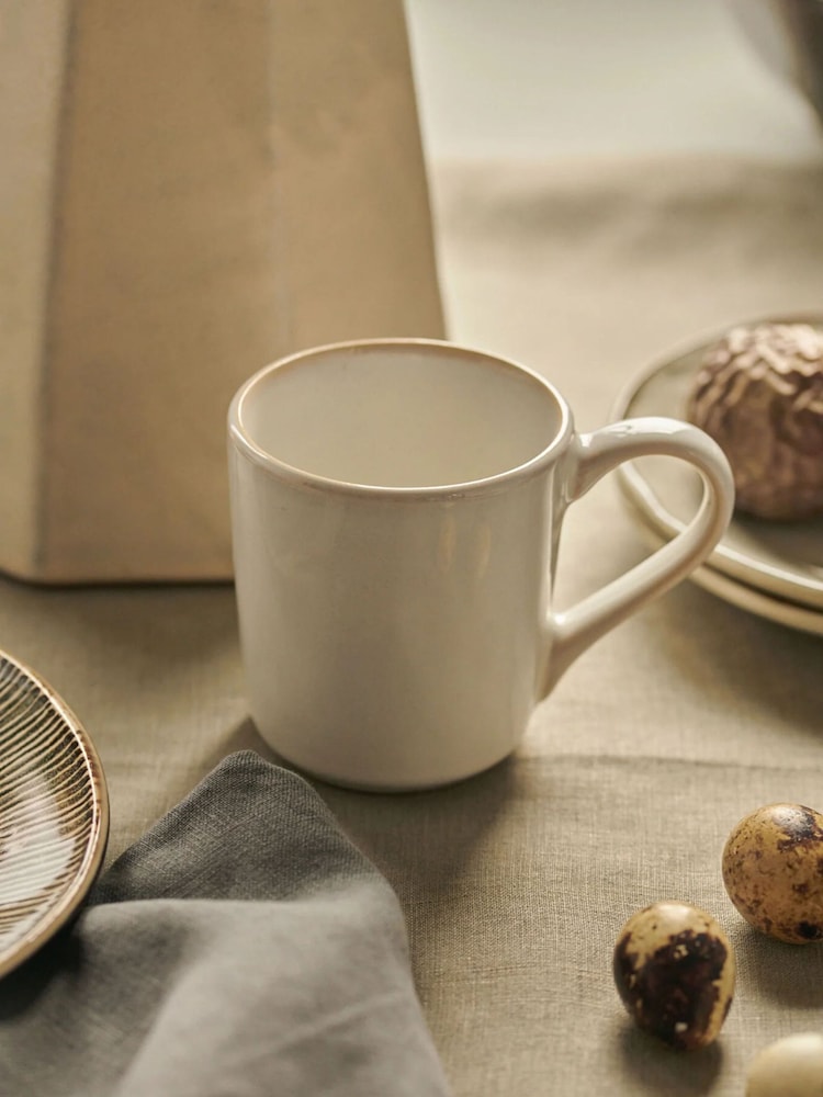 Dutch Rose Set of 4 White Small Mugs - Image 2 of 4