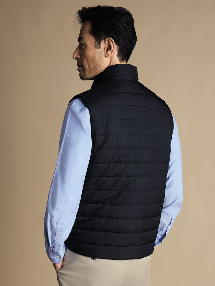 Charles Tyrwhitt Blue Weight Quilted Gilet - Image 2 of 4