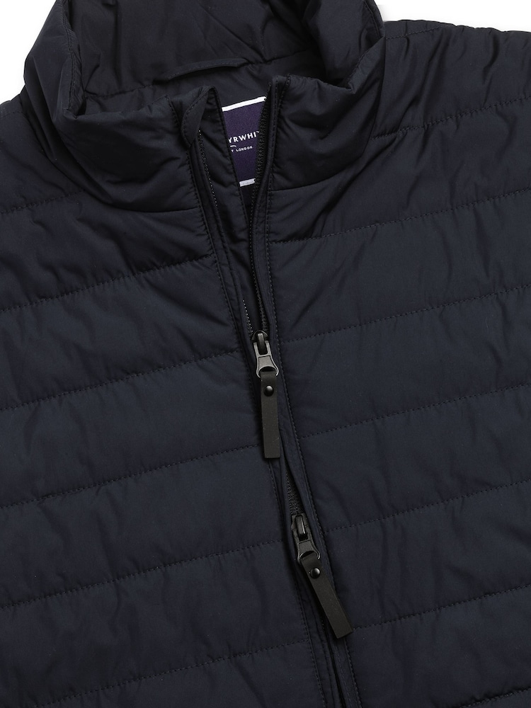 Charles Tyrwhitt Blue Weight Quilted Gilet - Image 4 of 4
