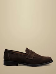 Charles Tyrwhitt Brown Suede Saddle Loafers - Image 1 of 4